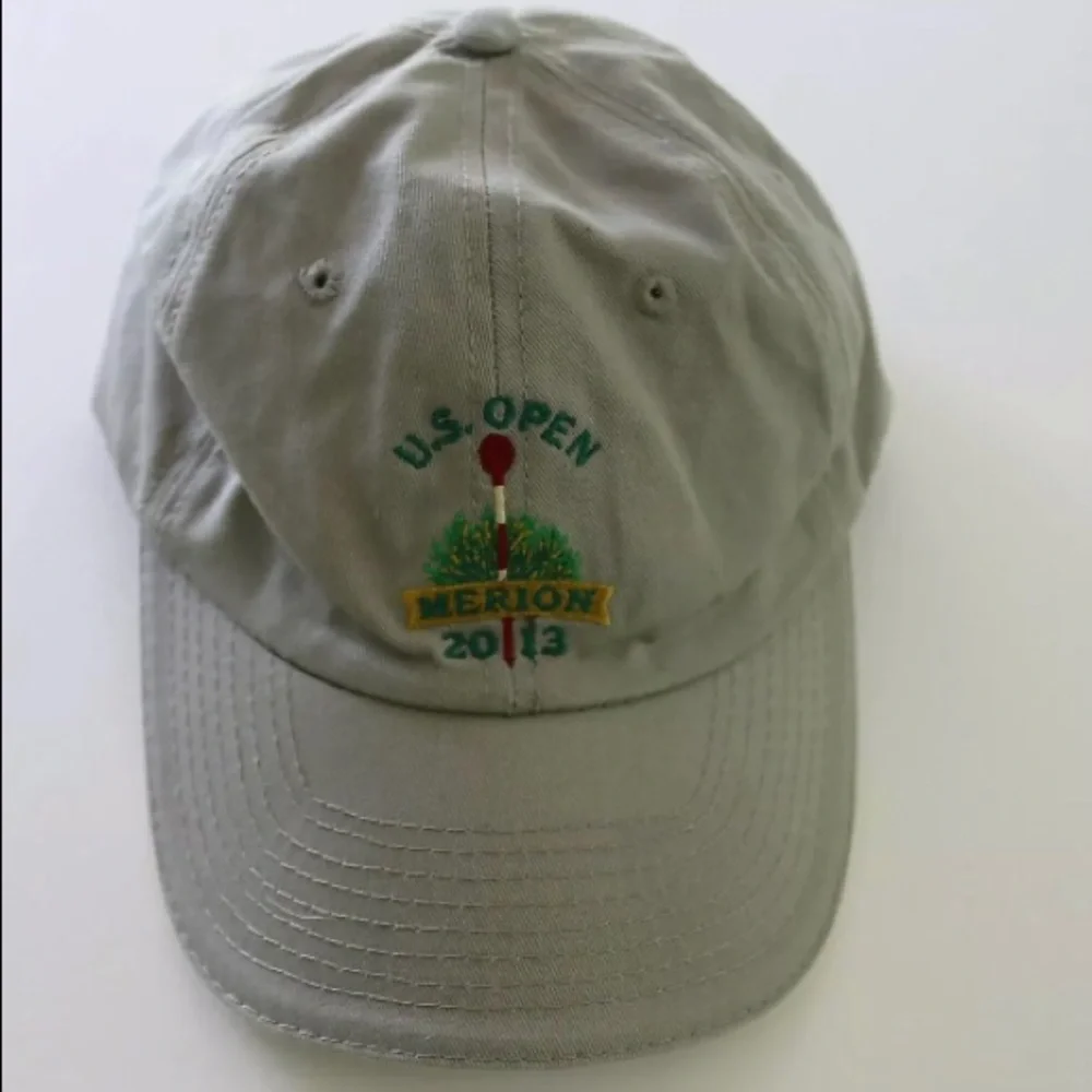 2013 US Open Merion Khaki Strap Back‎ Baseball Cap CLEAN
